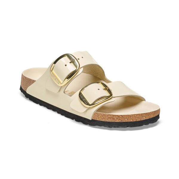 Birkenstock Arızona Bıg Buckle Nl Hıgh Shıne Bej Kadın Çift Tokalı terlik 1026128 - Görsel 9