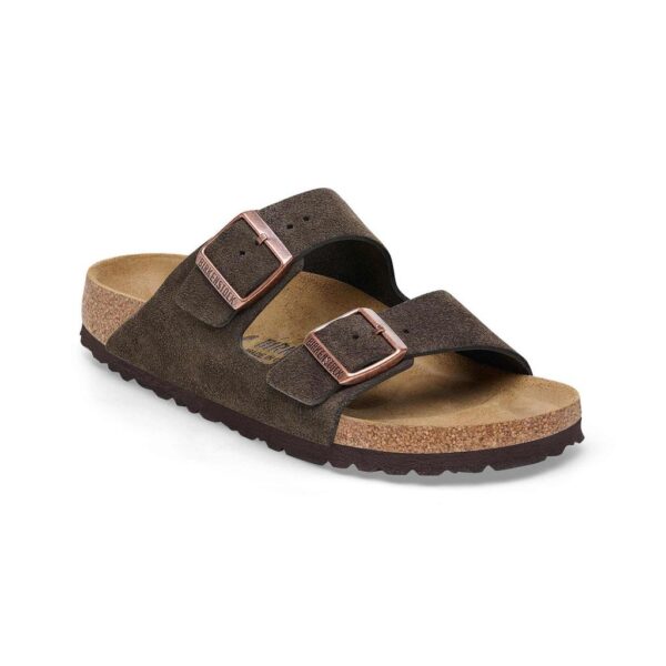 Birkenstock Arızona Vl Erkek Kahve Süet Çift Tokalı Terlik 1027083 - Görsel 10