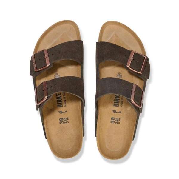 Birkenstock Arızona Vl Erkek Kahve Süet Çift Tokalı Terlik 1027083 - Görsel 4