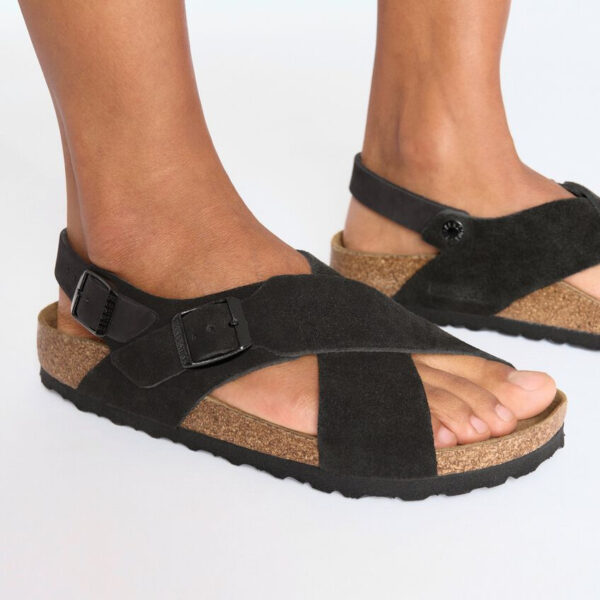 Birkenstock Tulum Sfb Vl Kadın Siyah Süet Sandalet 1029779 - Görsel 3