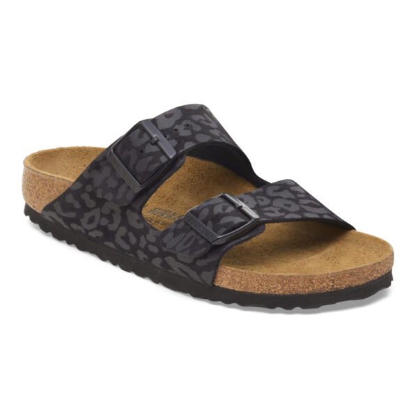 Birkenstock Arızona Bf Leopard Kadın Siyah Çift Tokalı Terlik 1030563 - Görsel 2
