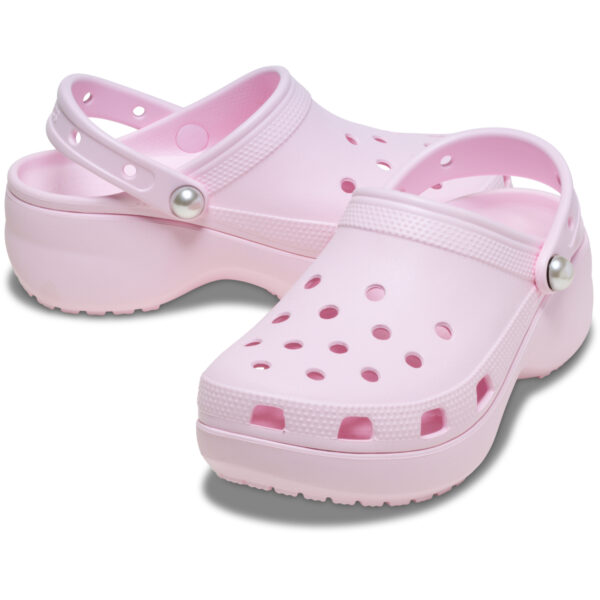 Crocs Classic Platform Pearl Clog Kadın Pembe Dolgu Topuk Terlik 211231-6ZW - Görsel 3