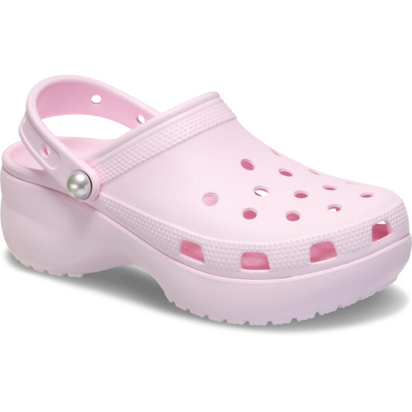 Crocs Classic Platform Pearl Clog Kadın Pembe Dolgu Topuk Terlik 211231-6ZW - Görsel 4