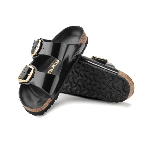 Birkenstock Arızona Bıg Buckle Nl Hıgh Shıne Siyah Kadın Çift Tokalı Terlik 1021476 - Görsel 8