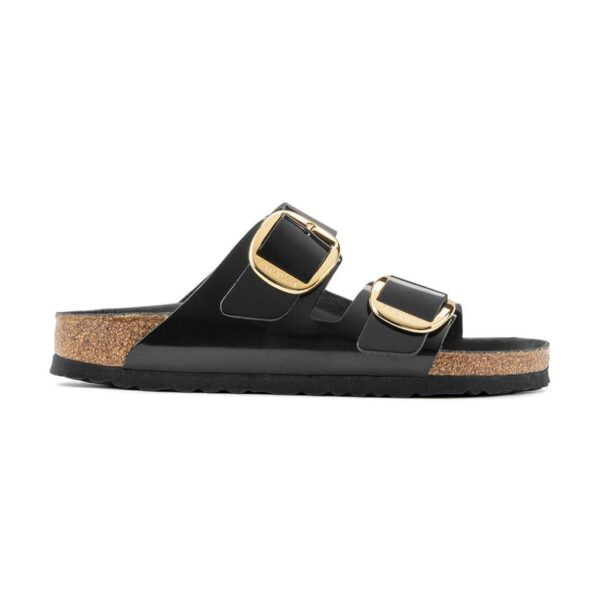 Birkenstock Arızona Bıg Buckle Nl Hıgh Shıne Siyah Kadın Çift Tokalı Terlik 1021476 - Görsel 6
