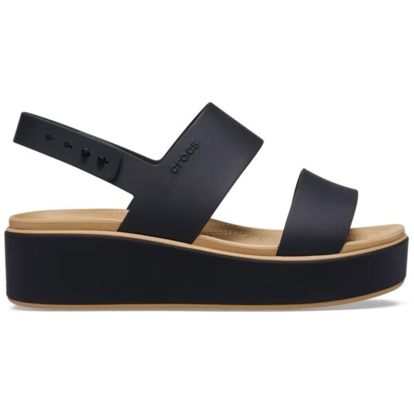 Crocs Brooklyn Matte Wrap Low Wedge Kadın Siyah Sandalet 211802-0RI