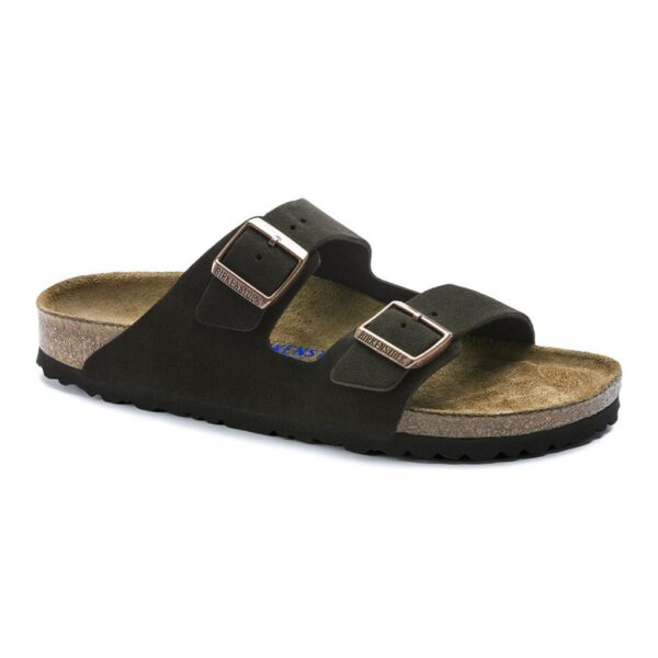 Birkenstock Arızona Sfb Vl Kadın Kahve Süet Çift Tokalı Terlik 951313 - Görsel 6