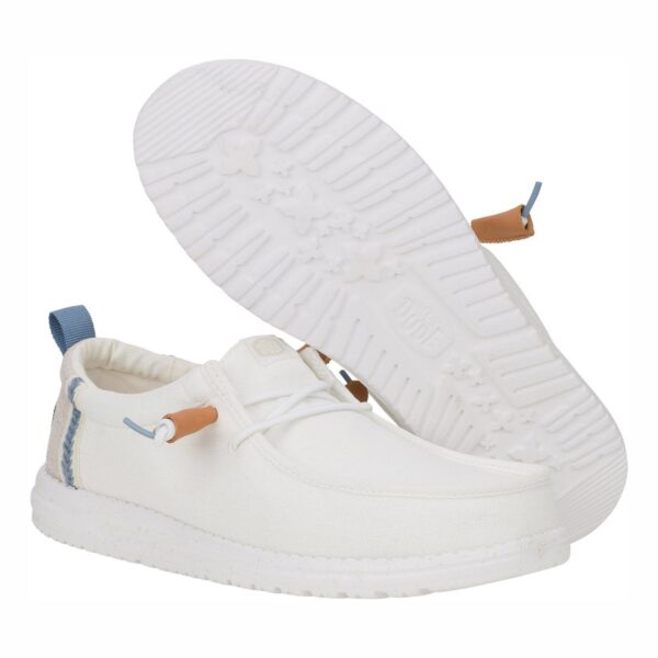 Hey Dude Wally Craft Linen White Stone Grey Erkek Günlük Ayakkabı 43086-1SO - Görsel 3